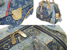 Load image into Gallery viewer, LOUIS VUITTON ルイヴィトン ボウリィ トートバッグ パッチワーク ハンドバッグ ゴールド ブルー CE1097 M95376 美品 中古 55854
