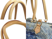 Load image into Gallery viewer, LOUIS VUITTON ルイヴィトン ボウリィ トートバッグ パッチワーク ハンドバッグ ゴールド ブルー CE1097 M95376 美品 中古 55854