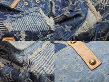 Load image into Gallery viewer, LOUIS VUITTON ルイヴィトン ボウリィ トートバッグ パッチワーク ハンドバッグ ゴールド ブルー CE1097 M95376 美品 中古 55854