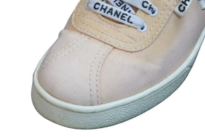 CHANEL シャネル スニーカー ローカット ココマーク G34085 ピンク キャンバス サイズ37 良品 中古 55863
