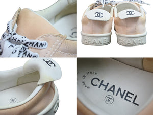 CHANEL シャネル スニーカー ローカット ココマーク G34085 ピンク キャンバス サイズ37 良品 中古 55863