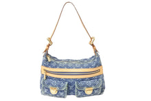 Load image into Gallery viewer, 極美品 LOUIS VUITTON ルイヴィトン モノグラムデニム バギーPM ショルダーバッグ デニムキャンバス ブルー M95049 中古 55872