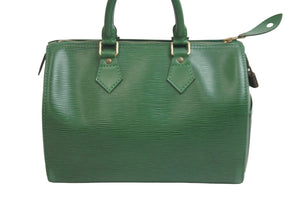 LOUIS VUITTON ルイヴィトン ハンドバッグ M43014 スピーディ25 エピレザー ボルネオグリーン ゴールド金具 良品 中古 55883