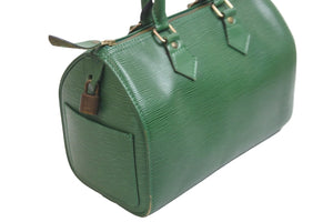 LOUIS VUITTON ルイヴィトン ハンドバッグ M43014 スピーディ25 エピレザー ボルネオグリーン ゴールド金具 良品 中古 55883
