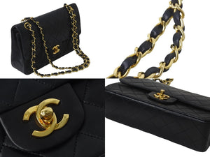 CHANEL シャネル マトラッセ Wフラップ チェーン ショルダーバッグ 0番台 ラムスキン ヴィンテージ ゴールド金具 良品 中古 55890