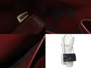 CHANEL シャネル マトラッセ Wフラップ チェーン ショルダーバッグ 0番台 ラムスキン ヴィンテージ ゴールド金具 良品 中古 55890