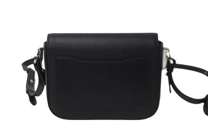 PRADA プラダショルダーバッグ トライアングルロゴ 1BD249 カーフ ブラック NERO シルバー金具 美品 中古 55893 