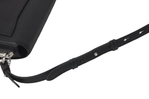 PRADA プラダショルダーバッグ トライアングルロゴ 1BD249 カーフ ブラック NERO シルバー金具 美品 中古 55893 