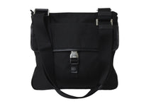 Load image into Gallery viewer, PRADA プラダ ショルダーバッグ スクエア トライアングルロゴ ナイロン ブラック シルバー金具 美品 中古 55894