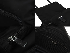 PRADA プラダショルダーバッグ メッセンジャー トライアングルロゴ ブラックナイロン 1BD671 黒 美品 中古 55895 