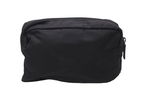 PRADA プラダ ポーチ トライアングルロゴ ブラック ナイロン シルバー 金具 良品 中古 55904 