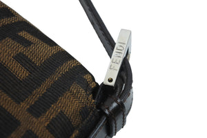FENDI フェンディ ズッカ柄 マンマバケット ショルダーバッグ ワンショルダー ブラウン アクセサリーポーチ 美品 中古 55927 