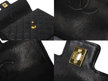 Load image into Gallery viewer, CHANEL シャネル ハンドバッグ マトラッセ ラムスキン ココマーク ブラック ターンロック ゴールド金具 美品 中古 55928