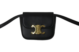 CELINE セリーヌ ショルダーバッグ ミニ クロード カーフスキン ブラック 10I513DPV.38NO ゴールド金具 美品 中古 55944