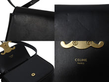 Load image into Gallery viewer, CELINE セリーヌ ショルダーバッグ ミニ クロード カーフスキン ブラック 10I513DPV.38NO ゴールド金具 美品 中古 55944