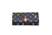 Load image into Gallery viewer, LOUIS VUITTON ルイヴィトン キーケース M93732 ミュルティクレ4連 モノグラムキャンバス ブラック ピンク 良品 中古 55957