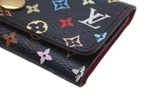 Load image into Gallery viewer, LOUIS VUITTON ルイヴィトン キーケース M93732 ミュルティクレ4連 モノグラムキャンバス ブラック ピンク 良品 中古 55957