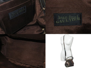 Jean Paul GAULTIER ジャンポール・ゴルチェ 2WAYショルダーハンドバッグ Vサイバー 玉虫色ガマ口 銅メッキ金具 美品 中古 55963 