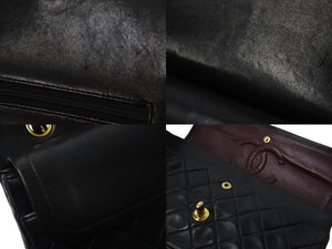 CHANEL シャネル マトラッセ Wフラップ チェーン ショルダーバッグ 2番台 ゴールド金具 ココマーク ロゴ 中古 55964