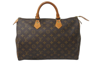 LOUIS VUITTON ルイヴィトン ボストンバッグ M41107 スピーディ35 モノグラムキャンバス ブラウン ゴールド金具 美品 中古 55967