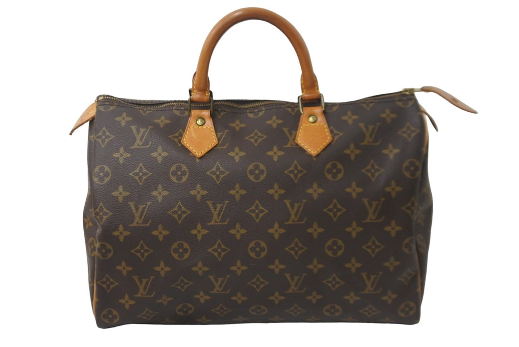 LOUIS VUITTON ルイヴィトン ボストンバッグ M41107 スピーディ35 モノグラムキャンバス ブラウン ゴールド金具 美品 中古 55967