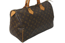 Load image into Gallery viewer, LOUIS VUITTON ルイヴィトン ボストンバッグ M41107 スピーディ35 モノグラムキャンバス ブラウン ゴールド金具 美品 中古 55967