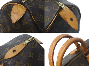 LOUIS VUITTON ルイヴィトン ボストンバッグ M41107 スピーディ35 モノグラムキャンバス ブラウン ゴールド金具 美品 中古 55967