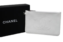 Load image into Gallery viewer, CHANEL シャネル ポーチ コインケース ココマーク 9番台 シリアルシール レザー ホワイト ピンク シルバー金具 美品 中古 55972