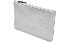 Load image into Gallery viewer, CHANEL シャネル ポーチ コインケース ココマーク 9番台 シリアルシール レザー ホワイト ピンク シルバー金具 美品 中古 55972