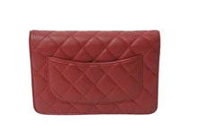 Load image into Gallery viewer, CHANEL シャネル ショルダーバッグ マトラッセ チェーンウォレット ラムスキン 22番台 レッド シルバー金具 美品 中古 55979