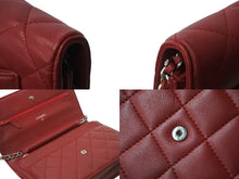 Load image into Gallery viewer, CHANEL シャネル ショルダーバッグ マトラッセ チェーンウォレット ラムスキン 22番台 レッド シルバー金具 美品 中古 55979