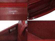 Load image into Gallery viewer, CHANEL シャネル ショルダーバッグ マトラッセ チェーンウォレット ラムスキン 22番台 レッド シルバー金具 美品 中古 55979