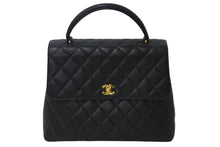 Load image into Gallery viewer, CHANEL シャネル ケリー型 ハンドバッグ トップハンドル 5番台 キャビアスキン ブラック シルバー金具 美品 中古 55987