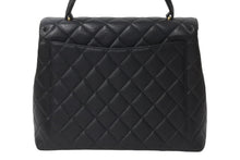 Load image into Gallery viewer, CHANEL シャネル ケリー型 ハンドバッグ トップハンドル 5番台 キャビアスキン ブラック シルバー金具 美品 中古 55987