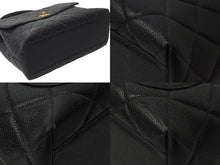 Load image into Gallery viewer, CHANEL シャネル ケリー型 ハンドバッグ トップハンドル 5番台 キャビアスキン ブラック シルバー金具 美品 中古 55987