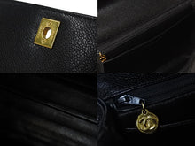 Load image into Gallery viewer, CHANEL シャネル ケリー型 ハンドバッグ トップハンドル 5番台 キャビアスキン ブラック シルバー金具 美品 中古 55987