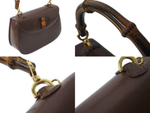 Load image into Gallery viewer, GUCCI グッチ バンブー 2WAYバッグ ハンドバッグ ショルダーバッグ 000 46 0018 レザー ブラウン ゴールド金具 美品 中古 55993