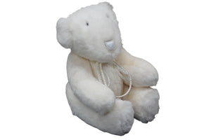 GUCCI グッチ GGキャンバス ファー ぬいぐるみ 人形 テディーベア クマ ホワイト 白 7077722 美品 中古 55996