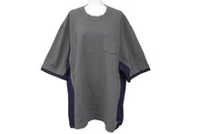 Load image into Gallery viewer, Sacai サカイ 半袖Ｔシャツ異素材 ドッキング ドローコード サイズ 3 グレー ネイビー 22-02872M 美品 中古 56010