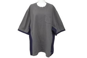 衝撃の激安コスパ・掘り出し物も Sacai サカイ 半袖Tシャツ異素材 ドッキング ドローコード トップス