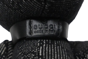 GUCCI グッチ GGキャンバス ぬいぐるみ 人形 テディーベア クマ ブラック 黒 7077722 美品 中古 56020