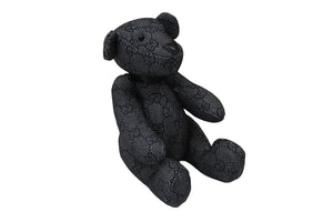 GUCCI グッチ GGキャンバス ぬいぐるみ 人形 テディーベア クマ ブラック 黒 7077722 美品 中古 56020
