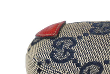 Load image into Gallery viewer, GUCCI グッチ GGキャンバス ぬいぐるみ 人形 テディーベア クマ ベージュ ネイビー 7077722 美品 中古 56023