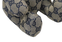 Load image into Gallery viewer, GUCCI グッチ GGキャンバス ぬいぐるみ 人形 テディーベア クマ ベージュ ネイビー 7077722 美品 中古 56023