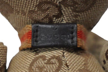 Load image into Gallery viewer, GUCCI グッチ GGキャンバス ぬいぐるみ 人形 テディーベア クマ ベージュ ブラウン 7077722 美品 中古 56025