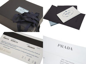PRADA プラダ ハンドバッグ ミニバッグ 三角プレートロゴ テスート ナイロン 1NE515 イエロー シルバー金具 美品 中古 56057