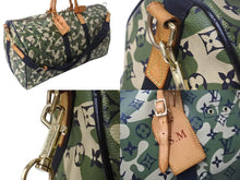 Load image into Gallery viewer, LOUIS VUITTON ルイヴィトン ボストンバッグ キーポルバンドリエール55 カモフラージュ村上隆 M95774 ゴールド金具 良品 中古 56059