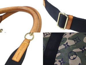 LOUIS VUITTON ルイヴィトン ボストンバッグ キーポルバンドリエール55 カモフラージュ村上隆 M95774 ゴールド金具 良品 中古 56059