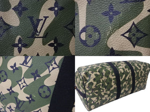 LOUIS VUITTON ルイヴィトン ボストンバッグ キーポルバンドリエール55 カモフラージュ村上隆 M95774 ゴールド金具 良品 中古 56059