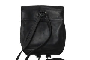 CHANEL シャネル ミニリュック チェーン レザー ココマーク ステッチ 4番台 ブラック シルバー金具 美品 中古 56063